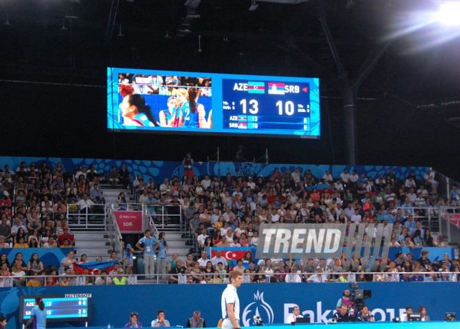 Bakı 2015: Voleybol yarışlarında bürünc medal qarşılaşması. Azərbaycan, 27 iyun 2015